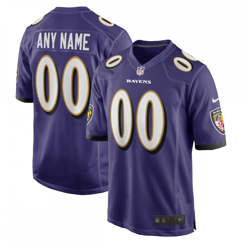 Baltimore Ravens Nike Custom Game Jersey - Purple-GridironStore